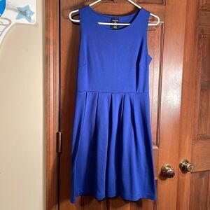 GEORGE Royal Blue sleeveless dress or jumper, size 4/6 pleated waist